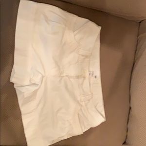 H&M White Cuffed Shorts